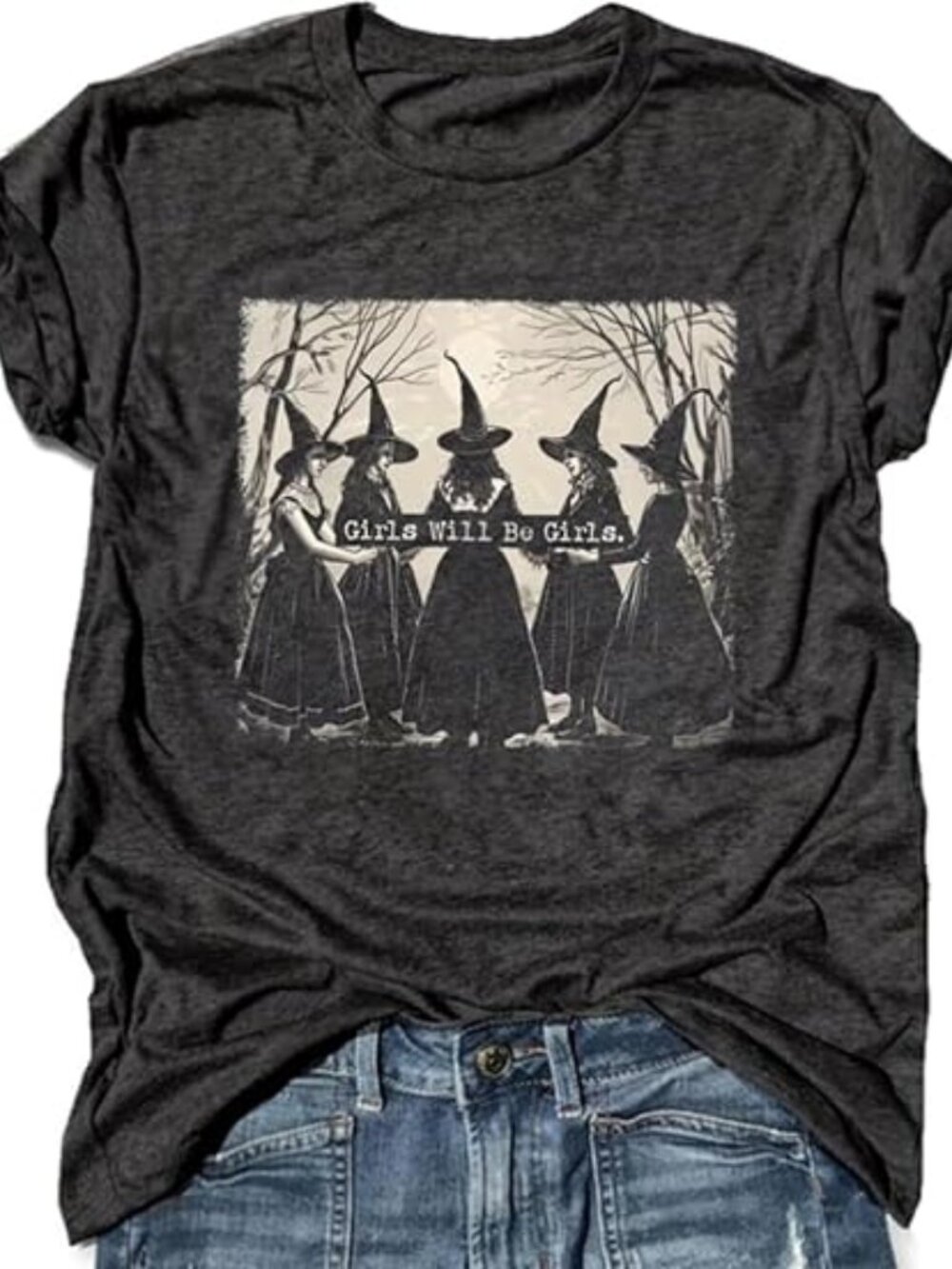 Womens I'm Fine Bloody Halloween Shirt Sanderson Sisters Short Sleeve Problem So